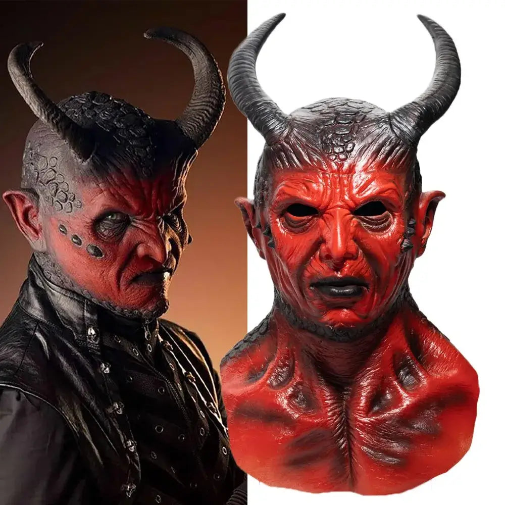 Masque Horreur Diable Rouge Halloween