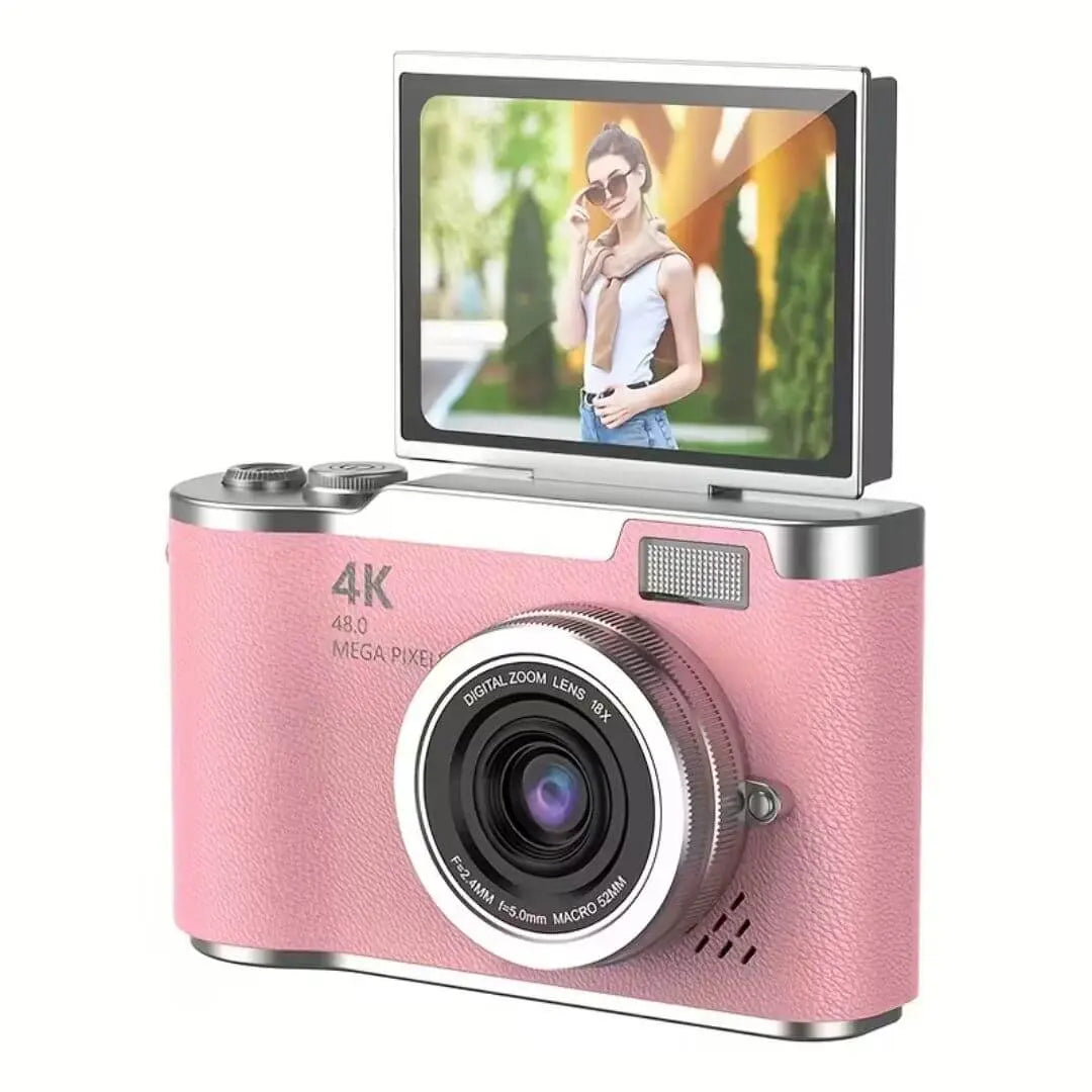 Fotocamera per Bambini 4K HD 48MP con Schermo Rotante 180° – PixyCam