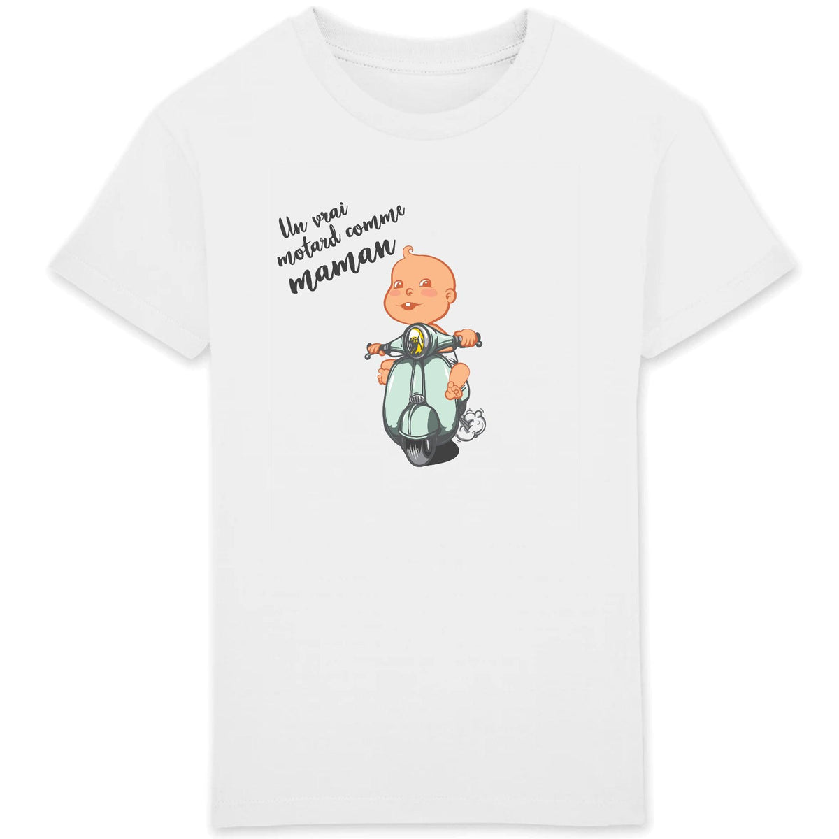 T-shirt enfant 100% Bio - Motard comme maman