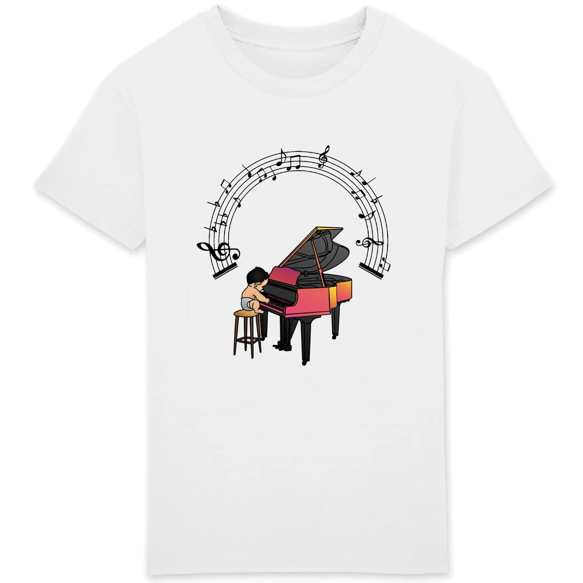 T-shirt bébé - pianiste