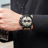 Montre à Quartz en Cuir pour Homme