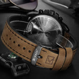 Montre à Quartz en Cuir pour Homme
