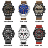 Montre à Quartz en Cuir pour Homme