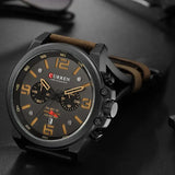 Montre à Quartz en Cuir pour Homme