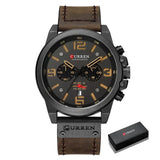Montre à Quartz en Cuir pour Homme
