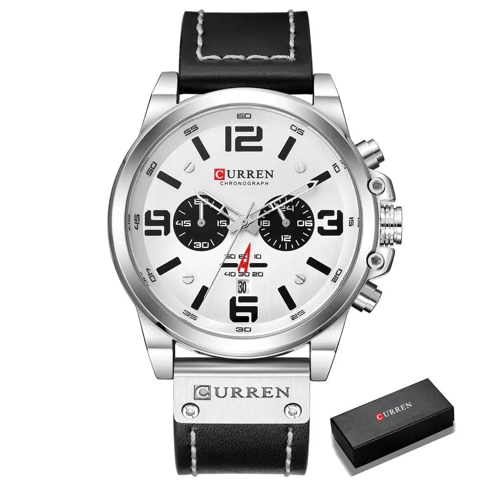 Montre à Quartz en Cuir pour Homme