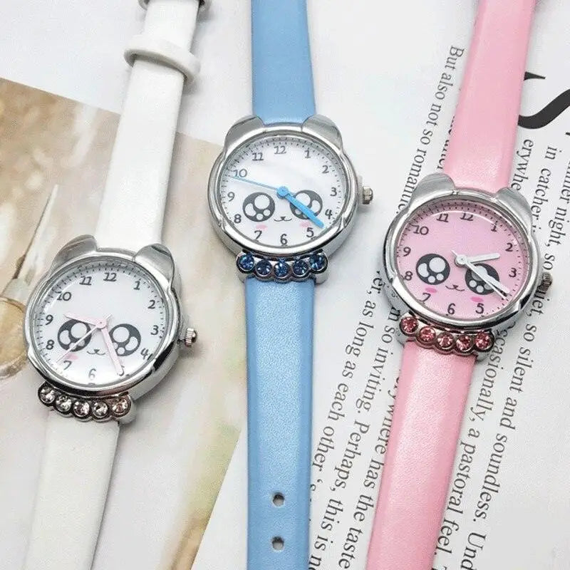 Montre-bracelet Quartz Chat Kawaii pour enfant