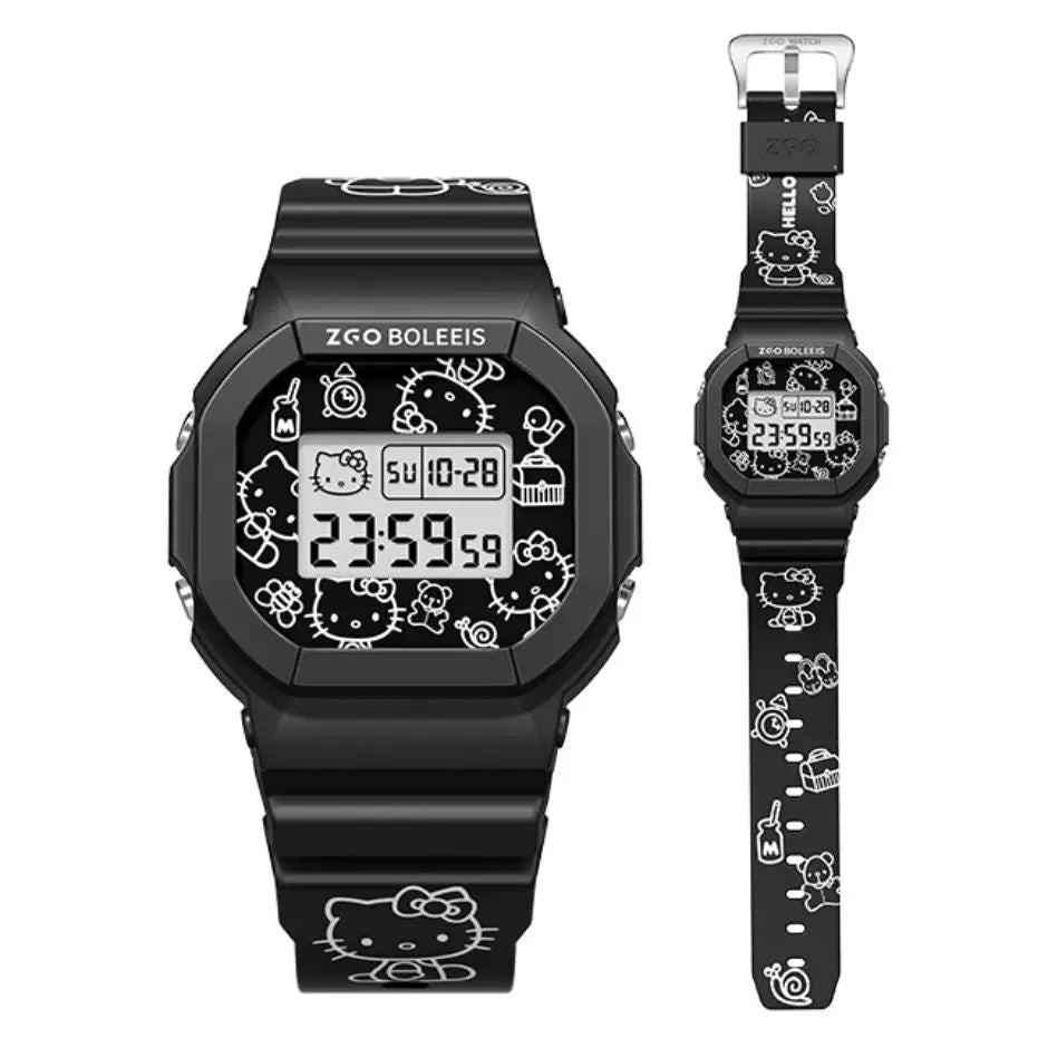 Montre Digitale Blanche Hello Kitty Waterproof