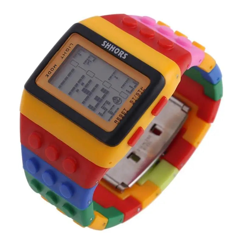Montre Digitale LED briques de construction