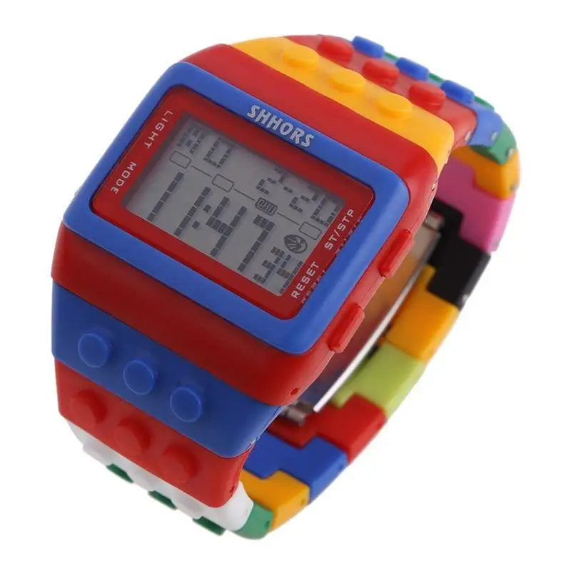 Montre Digitale LED briques de construction