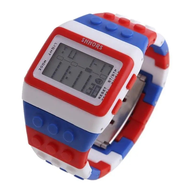 Montre Digitale LED briques de construction