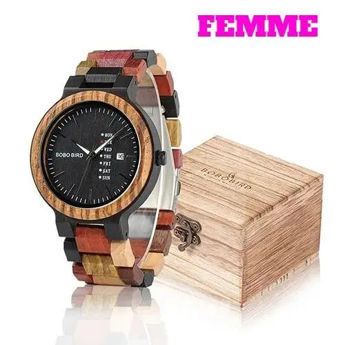 Montres Quartz en bois pour couple