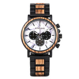 Montres Quartz militaire en bois pour hommes