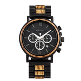 Montres Quartz militaire en bois pour hommes