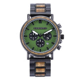 Montres Quartz militaire en bois pour hommes