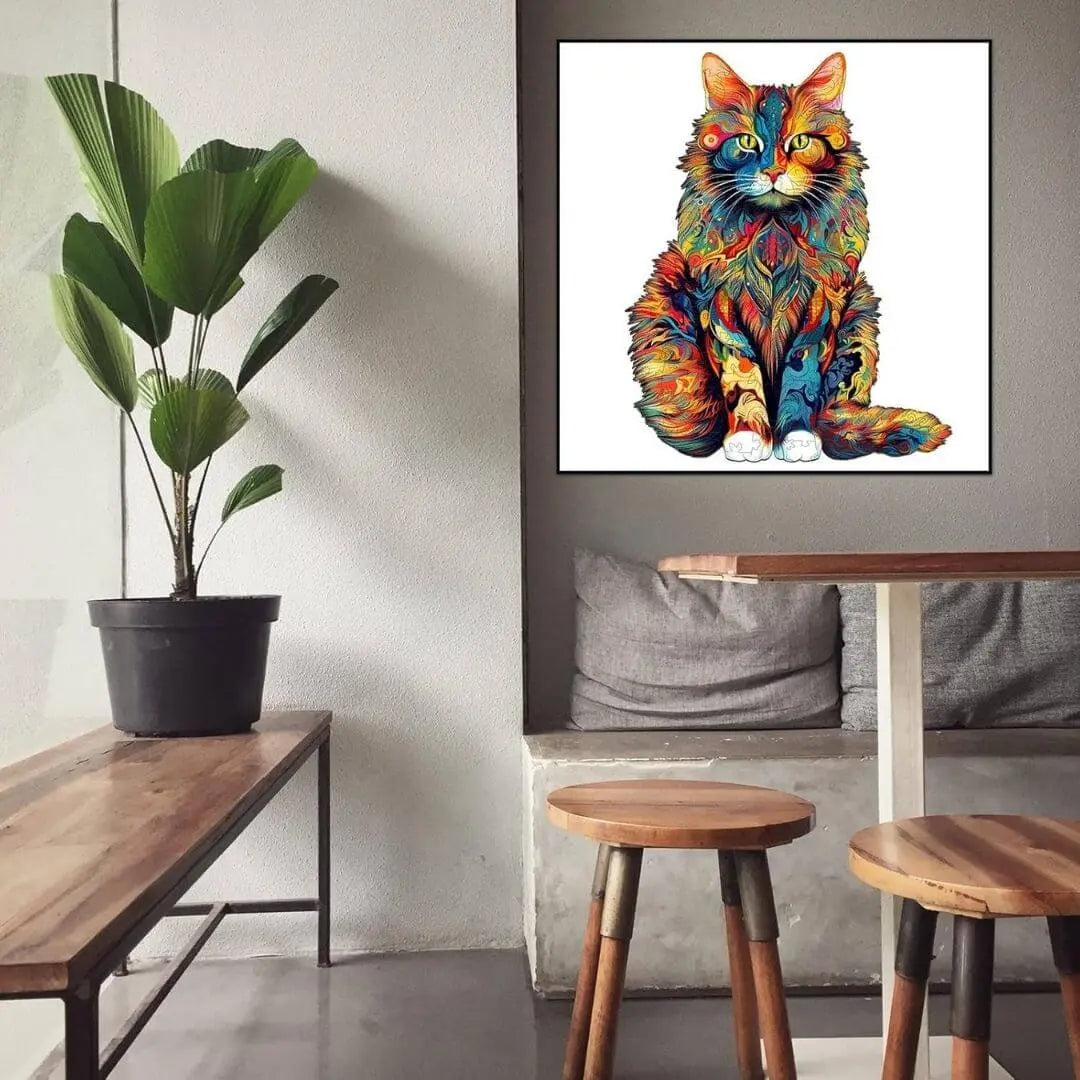 Puzzle en Bois Le Chat Mystique – Mysticat