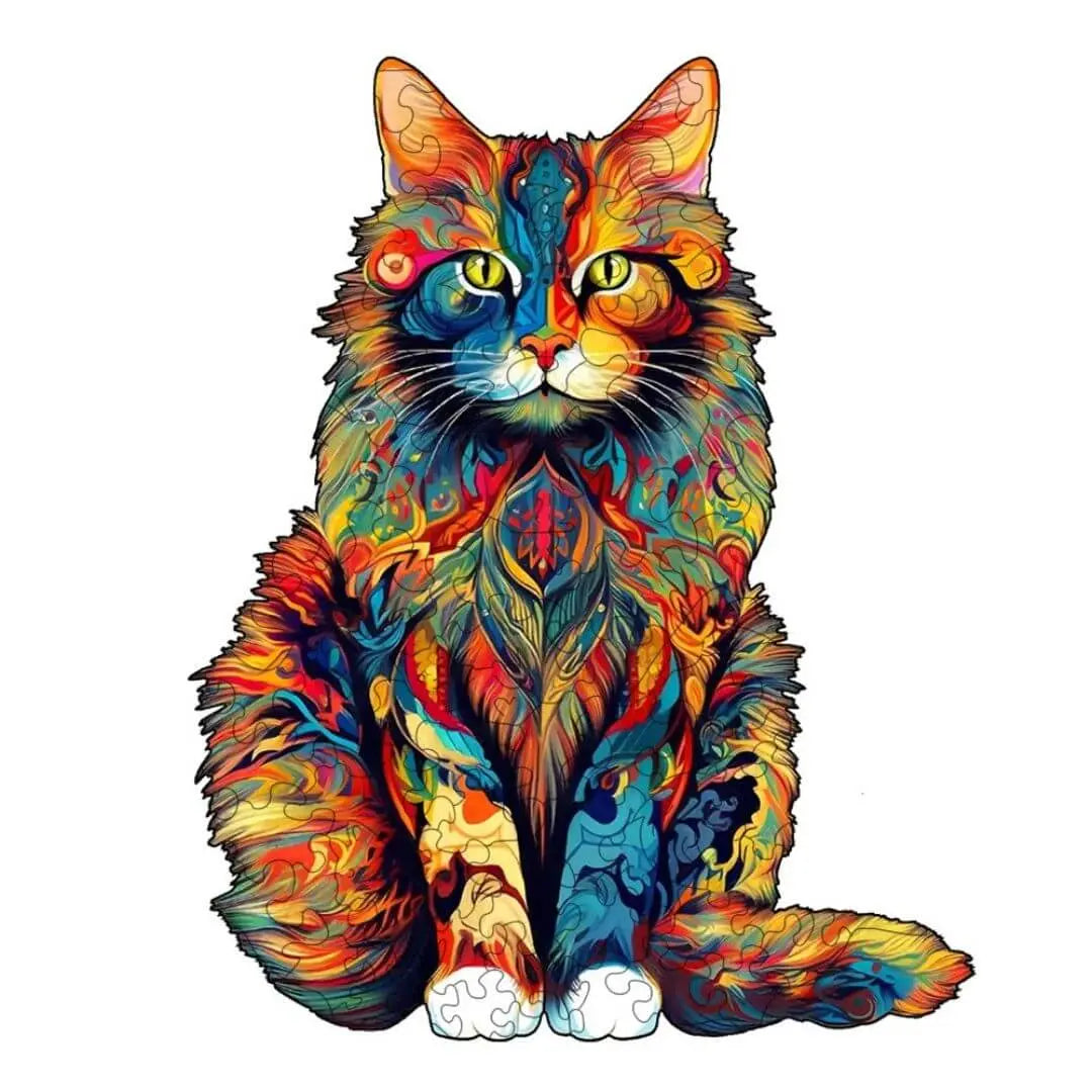 Puzzle en Bois Le Chat Mystique – Mysticat