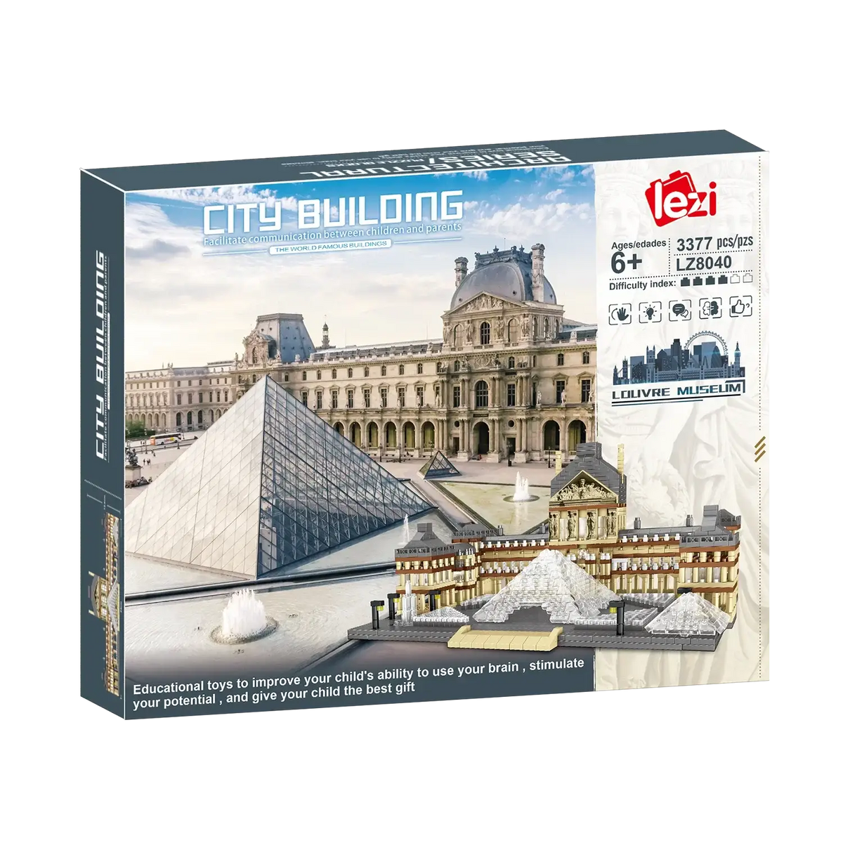 Nanoblock Musée du Louvre Pyramide