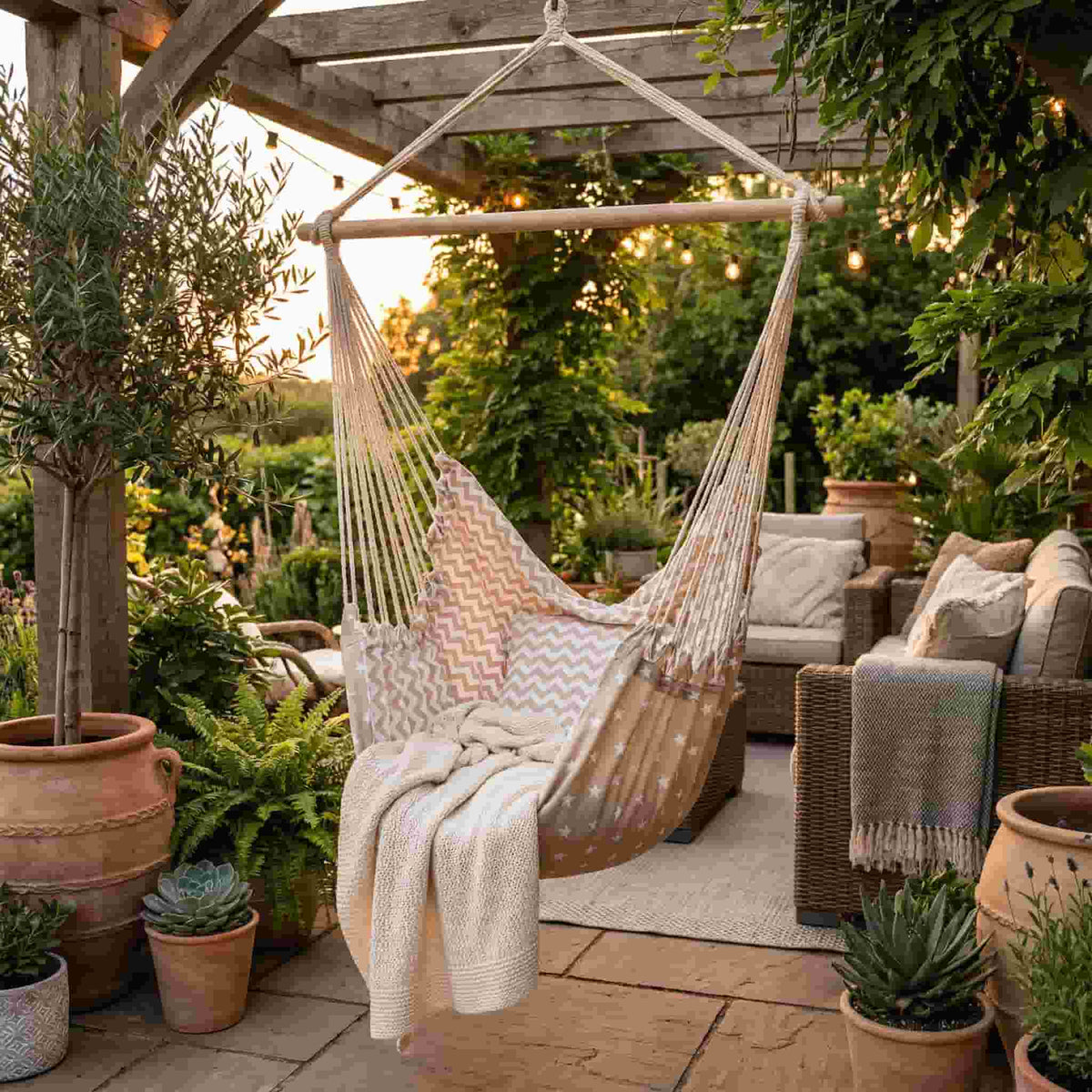 Balancelle Hamac Macramé Bébé Nordic Zen (Intérieur/Extérieur)