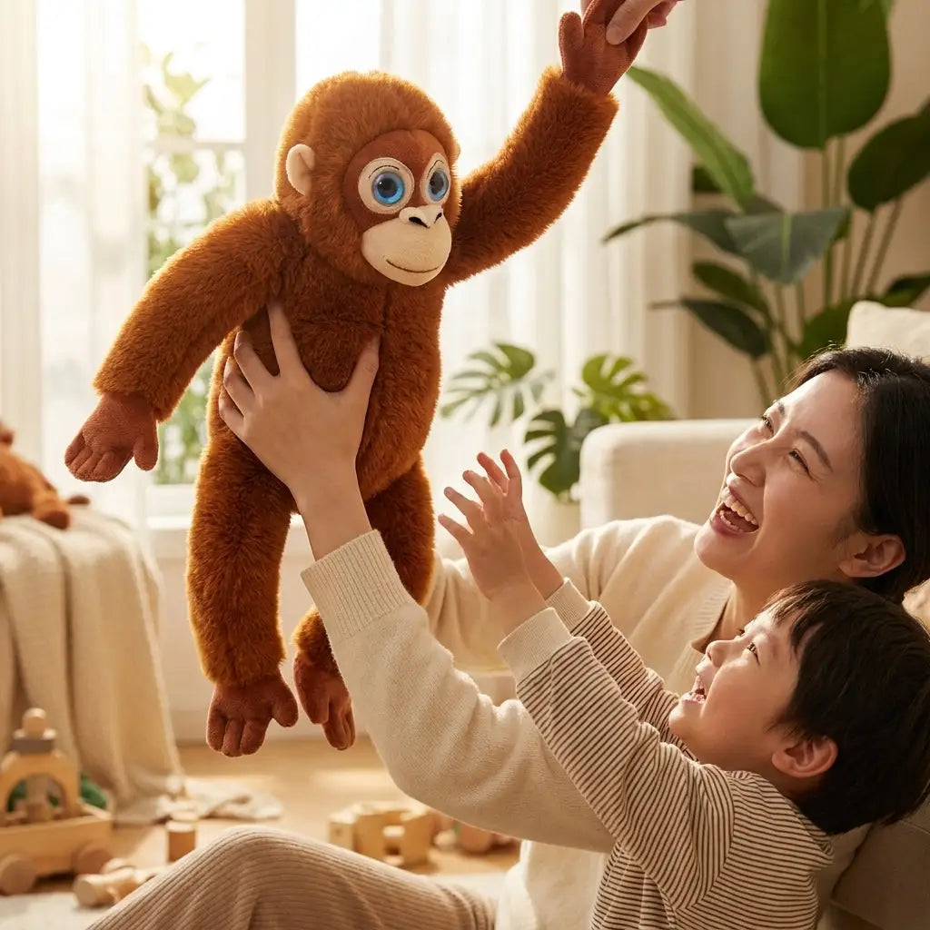 Peluche orang-outan interactive avec IA 40 cm