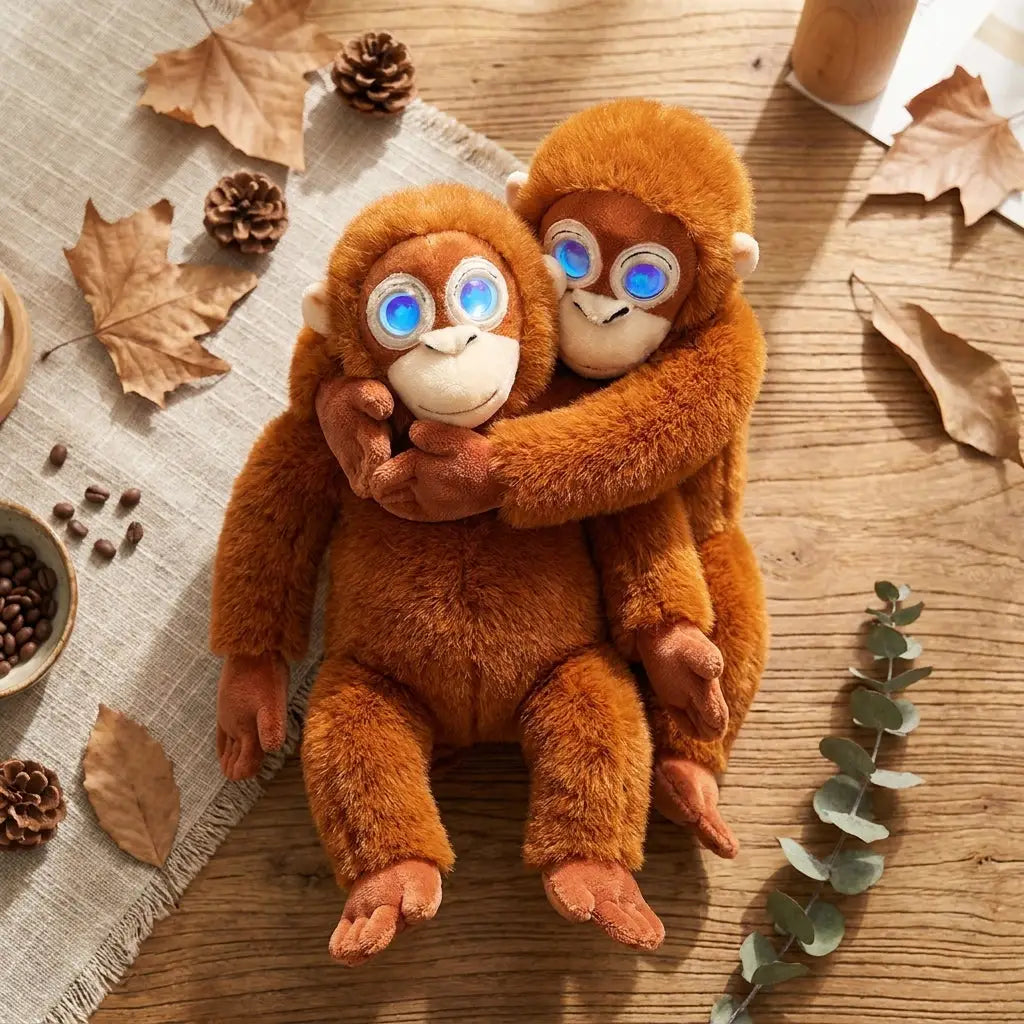 Peluche orang-outan interactive avec IA 40 cm