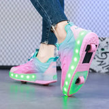 Chaussures patin à roulettes deux roues
