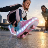 Chaussures patin à roulettes deux roues