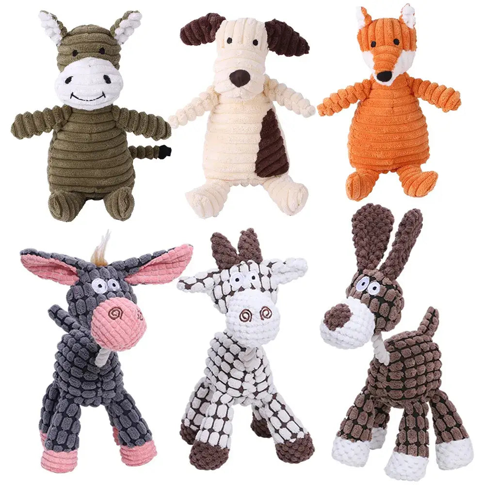 Peluche en velours côtelé pour chiens-ClubdesJouets