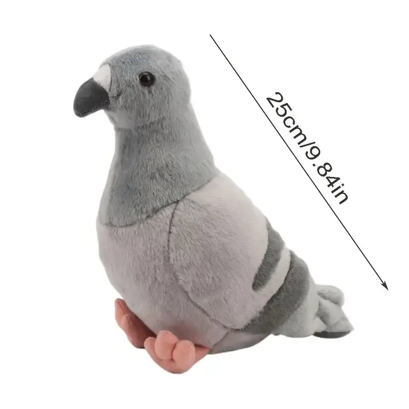 Peluche Pigeon Mignon Gris Bleu