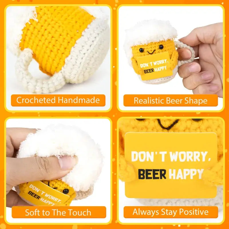 Peluche Verre de bière Positive