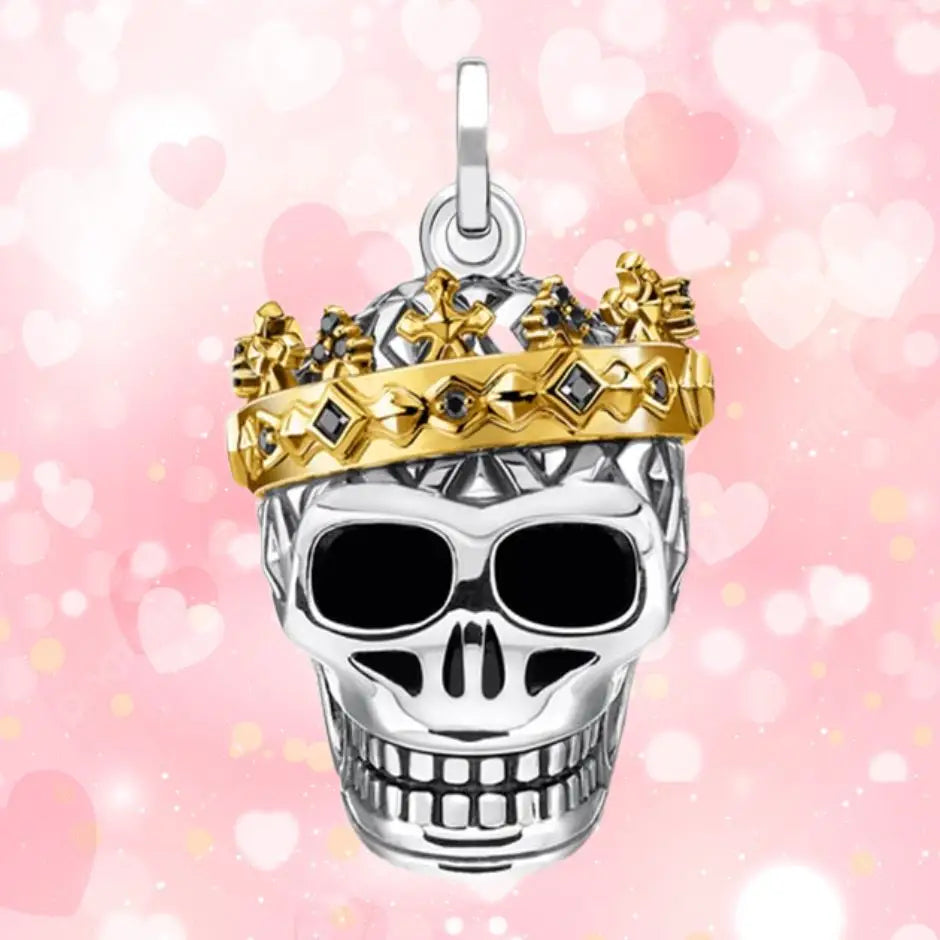 Pendentif Tête de mort Couronnée