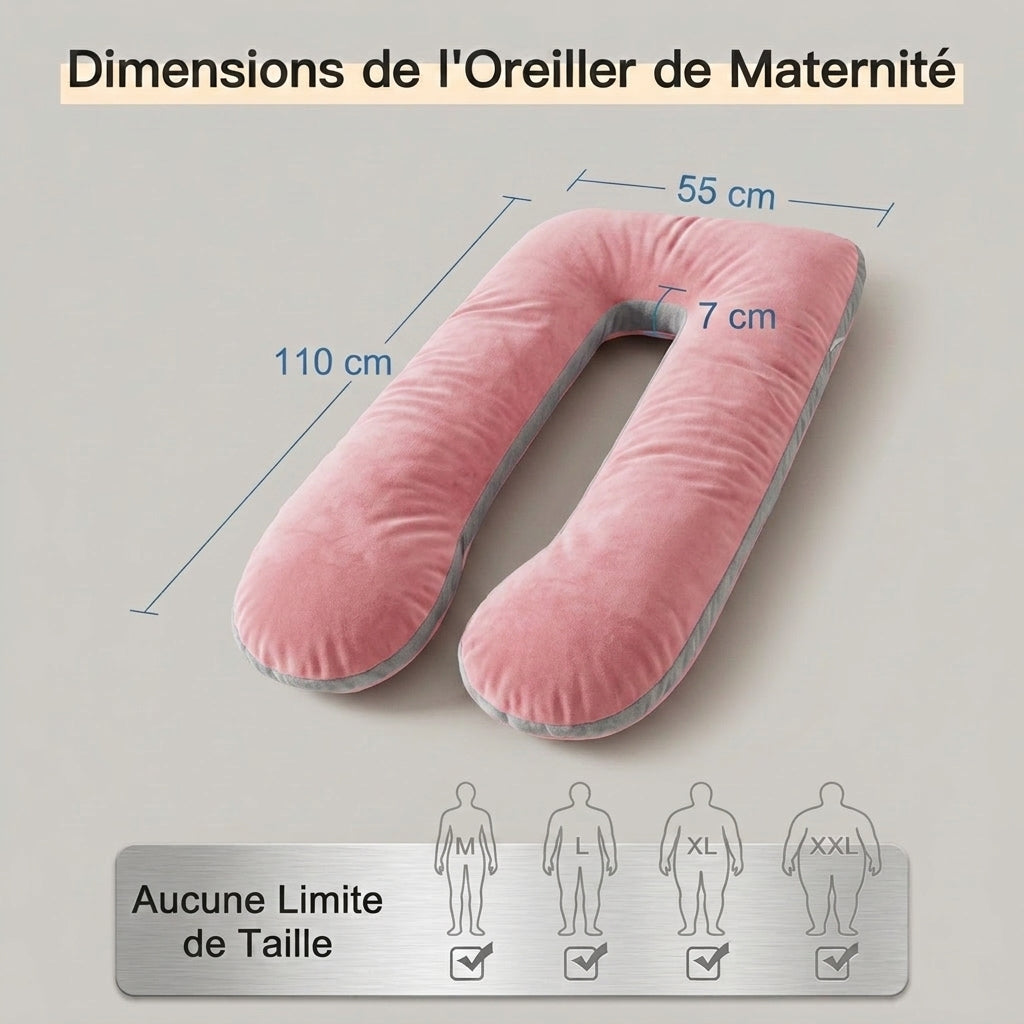 Coussin de grossesse en forme de U