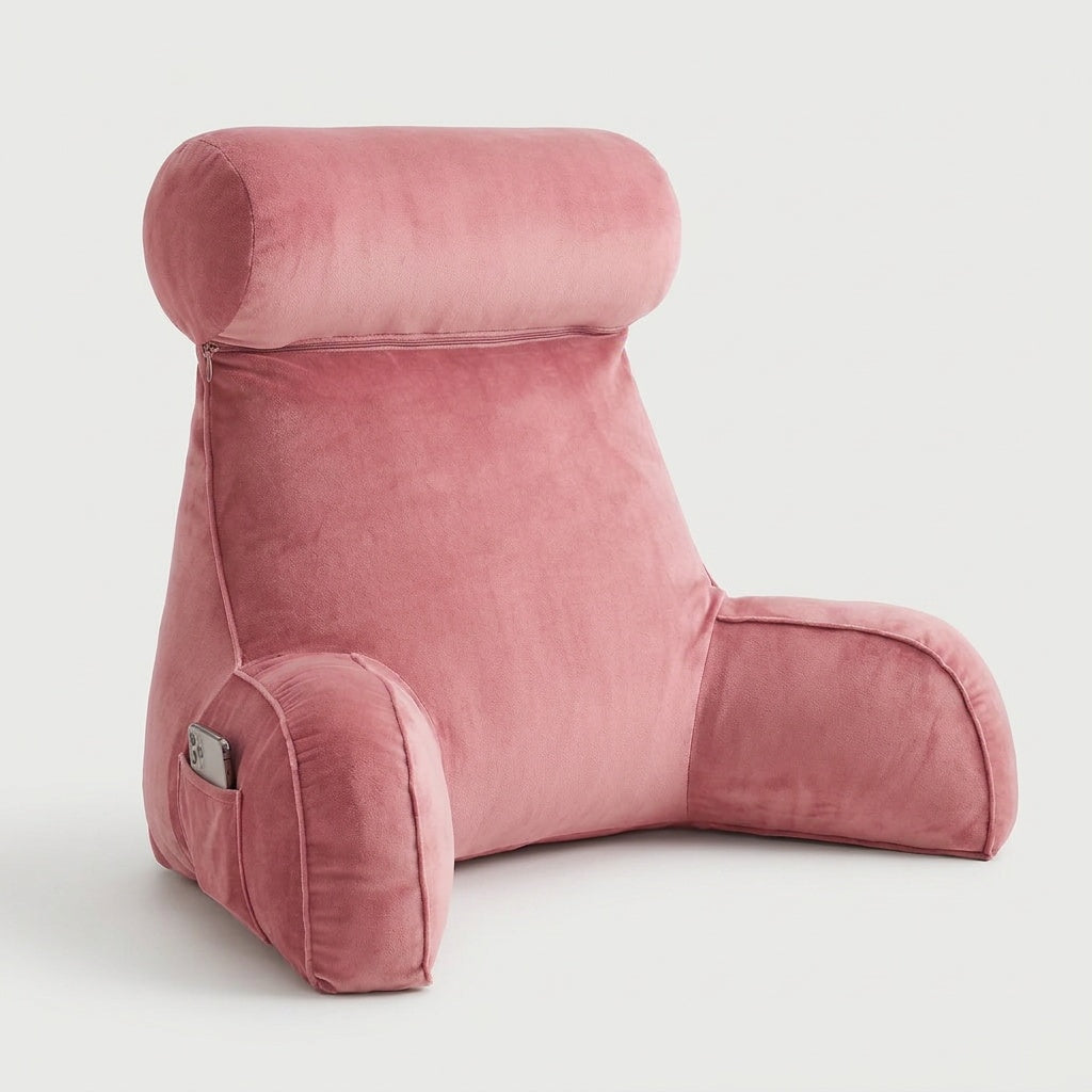 Coussin de lecture avec accoudoirs