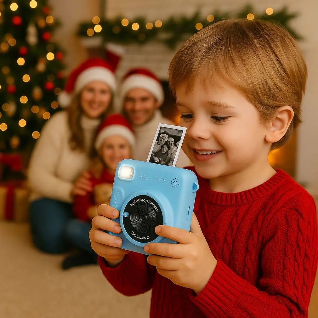Appareil Photo Enfant – Impression Thermique – PixiPlay Bleu