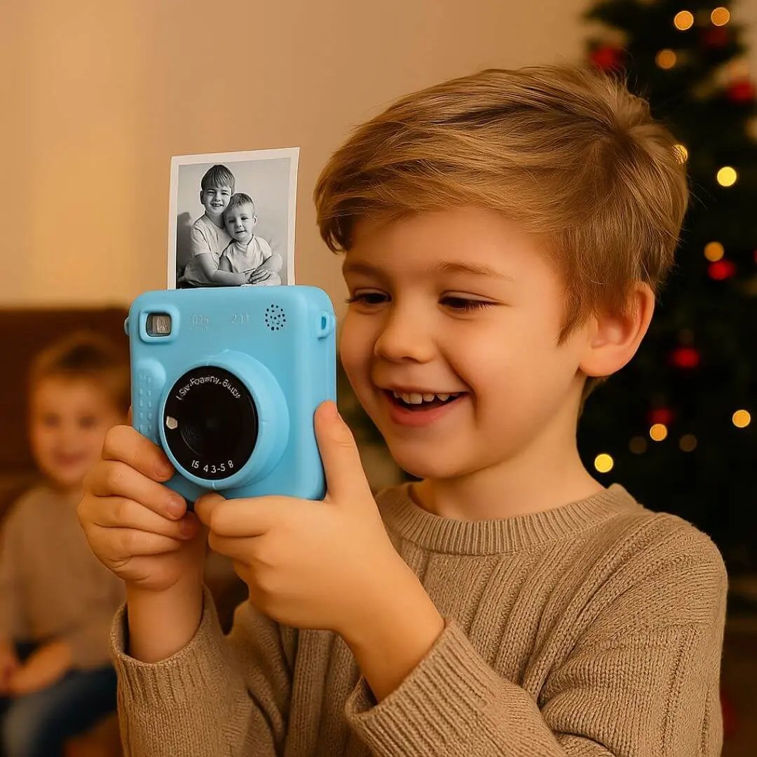 Appareil Photo Enfant – Impression Thermique – PixiPlay Bleu