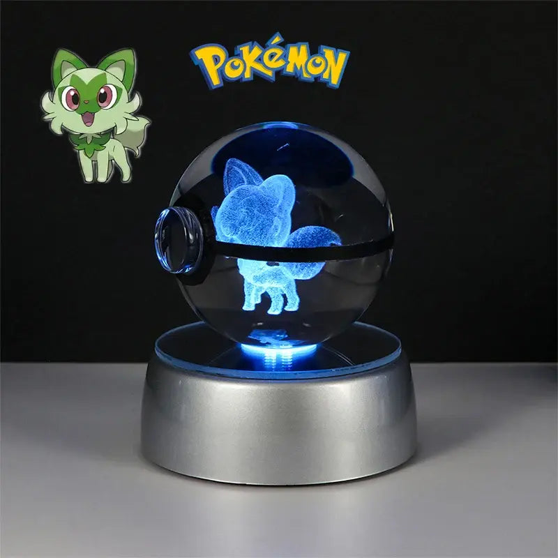 Pokéball lumineuse Boule de crystal Pokémon en 3D