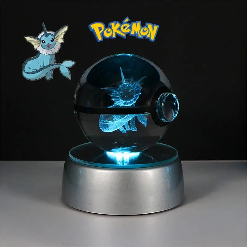 Pokéball lumineuse Boule de crystal Pokémon en 3D