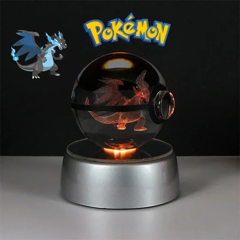 Pokéball lumineuse Boule de crystal Pokémon en 3D
