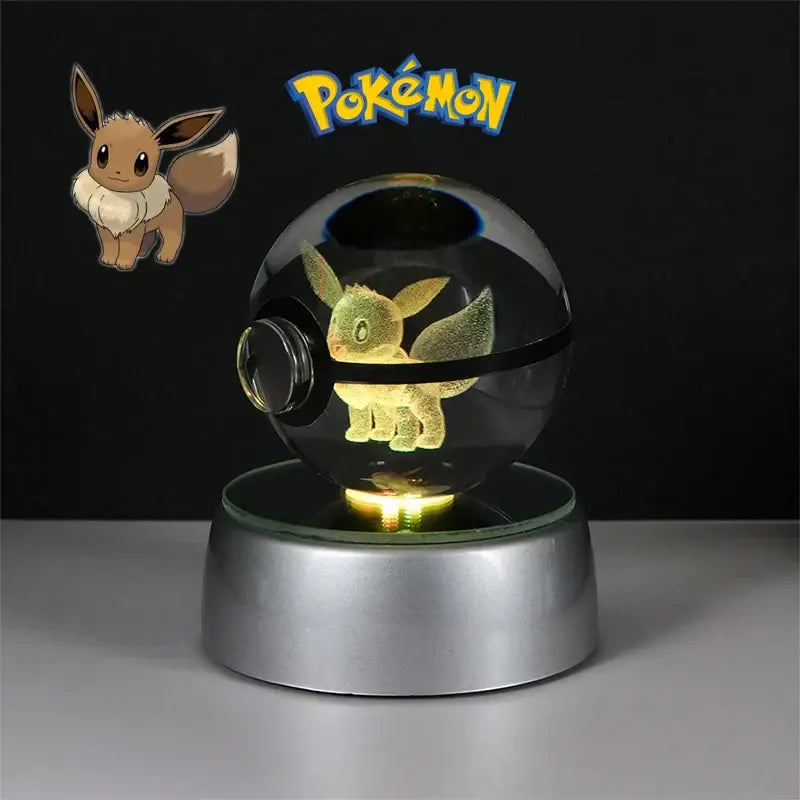 Pokéball lumineuse Boule de crystal Pokémon en 3D
