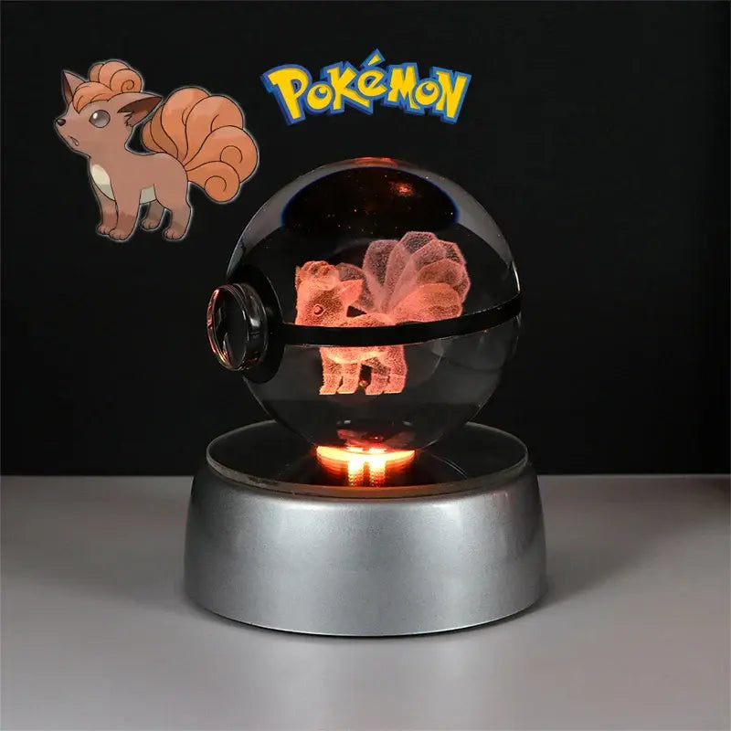 Pokéball lumineuse Boule de crystal Pokémon en 3D