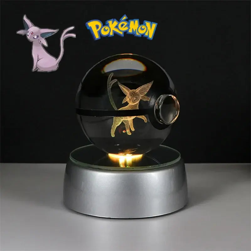Pokéball lumineuse Boule de crystal Pokémon en 3D