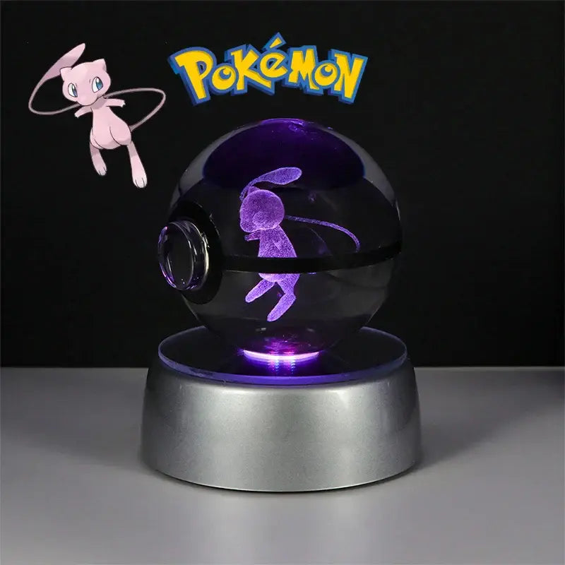 Pokéball lumineuse Boule de crystal Pokémon en 3D