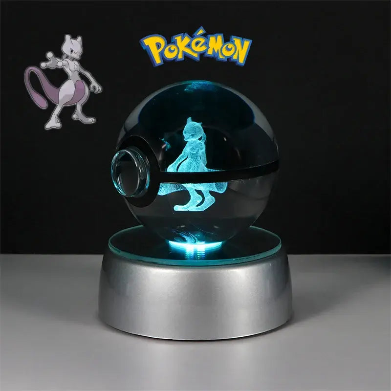 Pokéball lumineuse Boule de crystal Pokémon en 3D