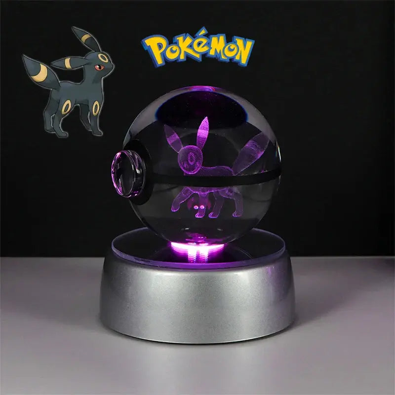 Pokéball lumineuse Boule de crystal Pokémon en 3D