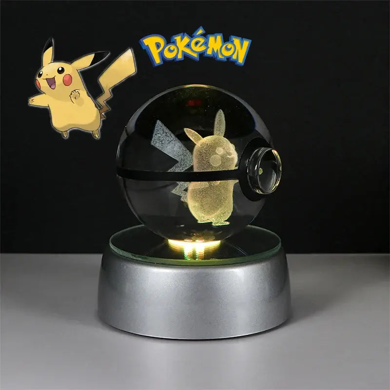 Pokéball lumineuse Boule de crystal Pokémon en 3D