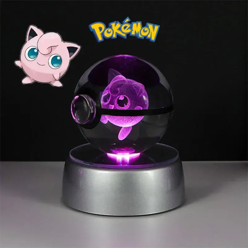 Pokéball lumineuse Boule de crystal Pokémon en 3D