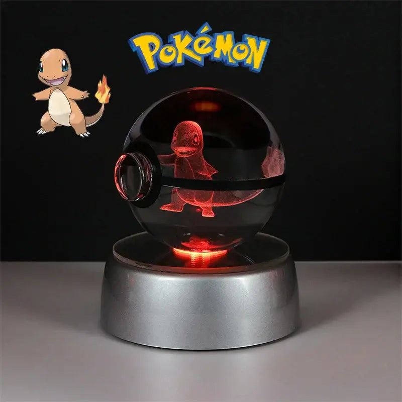 Pokéball lumineuse Boule de crystal Pokémon en 3D