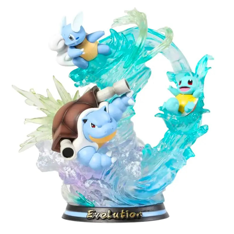 Figurine Pokemon Evolution Carapuce, Carabaffe, Tortank