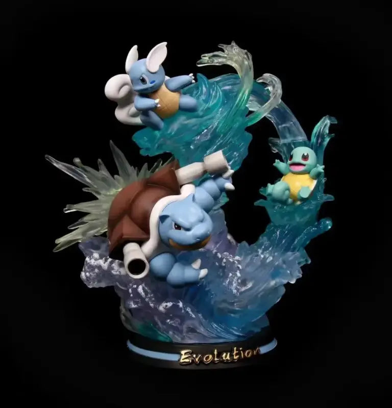 Figurine Pokemon Evolution Carapuce, Carabaffe, Tortank