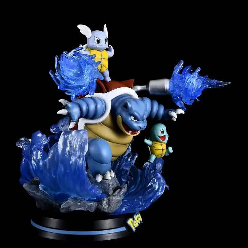 Figurine Pokemon Evolution Carapuce, Carabaffe, Tortank